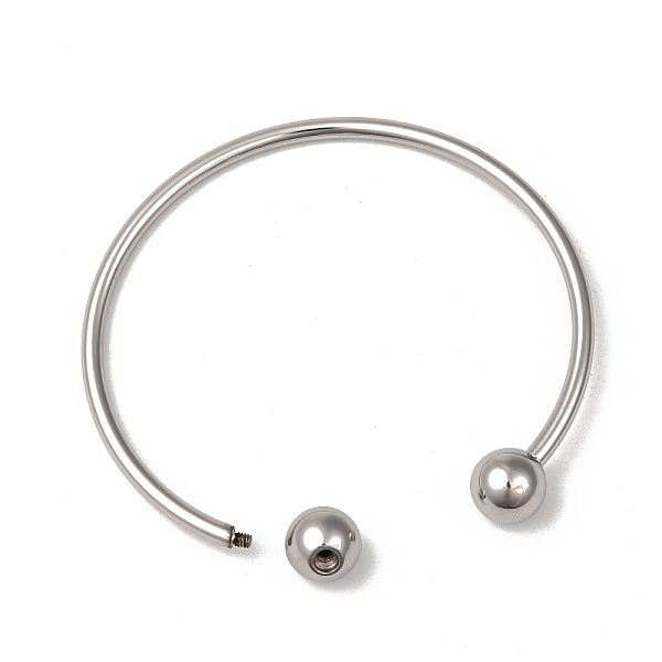 PandaHall 304 Stainless Steel European Style Bangles Making, Cuff Bangles, End with Removable Round Beads, Stainless Steel Color, Inner...
PandaHall 304 Stainless Steel European Style Bangles Making, Cuff Bangles, End with Removable Round Beads, Stainless Steel Color, Inner...