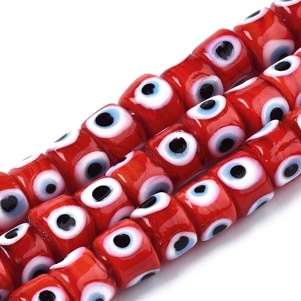 PandaHall Handmade Evil Eye Lampwork Beads Strands, Column, Red, 8.5x6~7mm, Hole: 2mm, about 53~56pcs/strand, 13.78 inch~14.17 inch...
PandaHall Handmade Evil Eye Lampwork Beads Strands, Column, Red, 8.5x6~7mm, Hole: 2mm, about 53~56pcs/strand, 13.78 inch~14.17 inch...