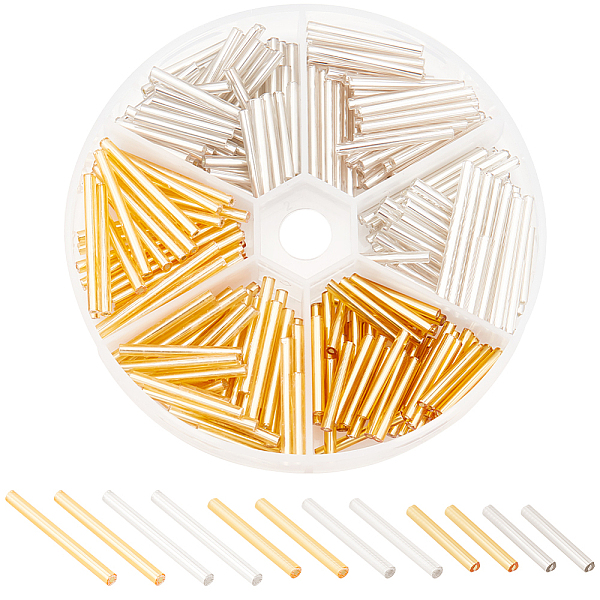 PandaHall arricraft 330 Pcs Glass Bugle Beads, 2 Colors 3 Sizes Round Small Spacer Beads with Hole Tube Glass Electroplate Beads for DIY... 
PandaHall arricraft 330 Pcs Glass Bugle Beads, 2 Colors 3 Sizes Round Small Spacer Beads with Hole Tube Glass Electroplate Beads for DIY...