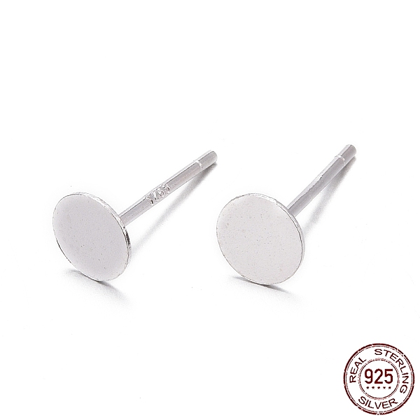 PandaHall 925 Sterling Silver Stud Earring Findings, Earring Posts with 925 Stamp, Silver, 11.5mm, tray: 5mm, Pin: 0.8mm Sterling Silver
PandaHall 925 Sterling Silver Stud Earring Findings, Earring Posts with 925 Stamp, Silver, 11.5mm, tray: 5mm, Pin: 0.8mm Sterling Silver