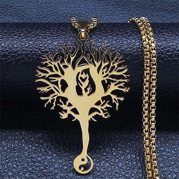 PandaHall 304 Stainless Steel Pendant Necklaces for Women Men, Tree of Life, Golden, 23.54 inch(59.8cm) 304 Stainless Steel Tree of Life
PandaHall 304 Stainless Steel Pendant Necklaces for Women Men, Tree of Life, Golden, 23.54 inch(59.8cm) 304 Stainless Steel Tree of Life