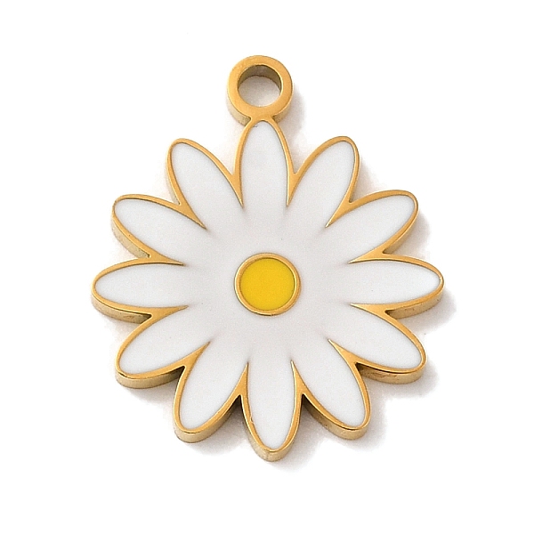 PandaHall Ion Plating(IP) 304 Stainless Steel Enamel Pendants, Laser Cut, Flower Charm, Real 18K Gold Plated, 17.5x14.5x1.5mm, Hole: 1.6mm..., White
PandaHall Ion Plating(IP) 304 Stainless Steel Enamel Pendants, Laser Cut, Flower Charm, Real 18K Gold Plated, 17.5x14.5x1.5mm, Hole: 1.6mm..., White