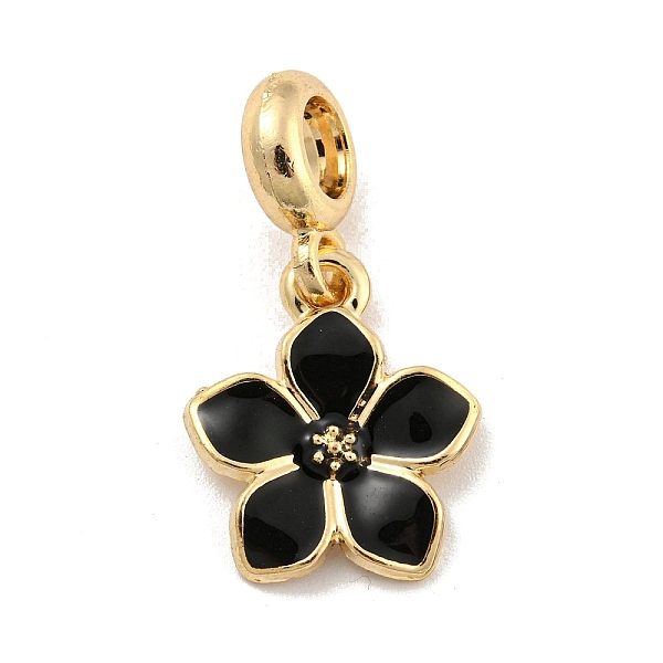 PandaHall Rack Plating Alloy Enamel Flower European Dangle Charms, Large Hole Pendants, Golden, Black, 28mm, Hole: 4.6mm, Flower...
PandaHall Rack Plating Alloy Enamel Flower European Dangle Charms, Large Hole Pendants, Golden, Black, 28mm, Hole: 4.6mm, Flower...