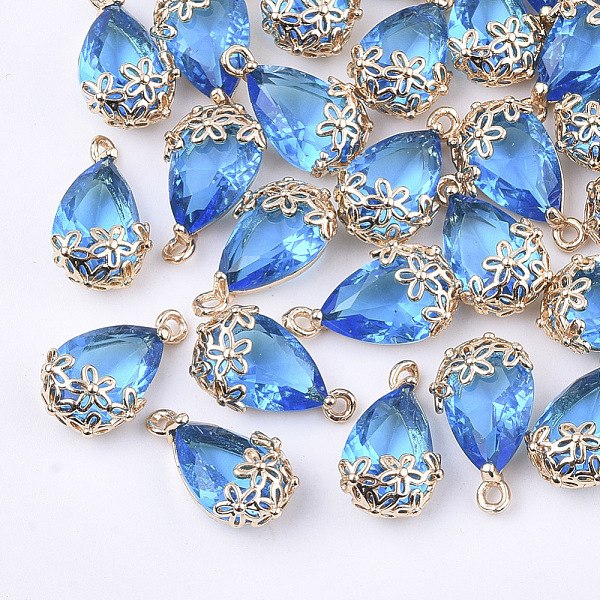 PandaHall Transparent Glass Pendants, for DIY Jewelry Making, with Brass Findings, Faceted, teardrop, with Flower, Light Gold, Dodger Blue...
PandaHall Transparent Glass Pendants, for DIY Jewelry Making, with Brass Findings, Faceted, teardrop, with Flower, Light Gold, Dodger Blue...