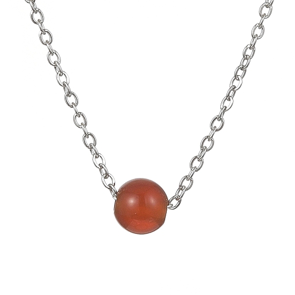 PandaHall Natural Carnelian Round Bead Pendant Necklaces, Stainless Steel Cable Chain Necklace, for Women, 15-3/4 inch(40cm) Carnelian Round
PandaHall Natural Carnelian Round Bead Pendant Necklaces, Stainless Steel Cable Chain Necklace, for Women, 15-3/4 inch(40cm) Carnelian Round