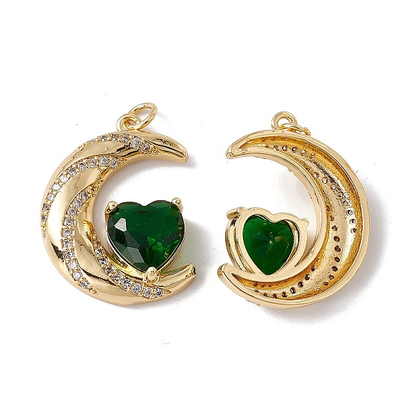 PandaHall Brass Micro Pave Cubic Zirconia Pendants, with Jump Ring, Cadmium Free & Nickel Free & Lead Free, Rack Plating, Moon with Heart..., Green
PandaHall Brass Micro Pave Cubic Zirconia Pendants, with Jump Ring, Cadmium Free & Nickel Free & Lead Free, Rack Plating, Moon with Heart..., Green