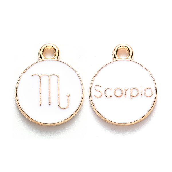 PandaHall Alloy Enamel Pendants, Cadmium Free & Lead Free, Flat Round with Constellation, Light Gold, White, Scorpio, 22x18x2mm, Hole: 1.5mm...
PandaHall Alloy Enamel Pendants, Cadmium Free & Lead Free, Flat Round with Constellation, Light Gold, White, Scorpio, 22x18x2mm, Hole: 1.5mm...