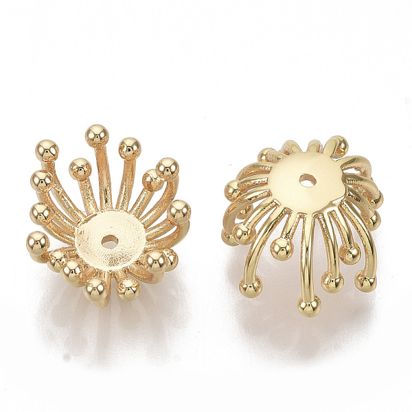 PandaHall Brass Bead Cap, Nickel Free, Real 18K Gold Plated, 7.5x14.5x12mm, Hole: 1mm, Inner Diameter: 9mm Brass
PandaHall Brass Bead Cap, Nickel Free, Real 18K Gold Plated, 7.5x14.5x12mm, Hole: 1mm, Inner Diameter: 9mm Brass