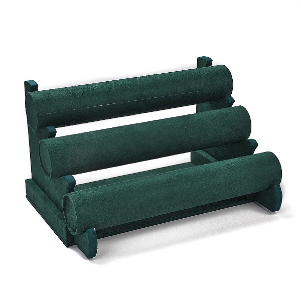 PandaHall 3-Tier Velvet Bracelet/Bangle Bar Display Stands, Jewelry Organizer Holder for Bracelets, Watches Storage, Green, Finish Product...
PandaHall 3-Tier Velvet Bracelet/Bangle Bar Display Stands, Jewelry Organizer Holder for Bracelets, Watches Storage, Green, Finish Product...