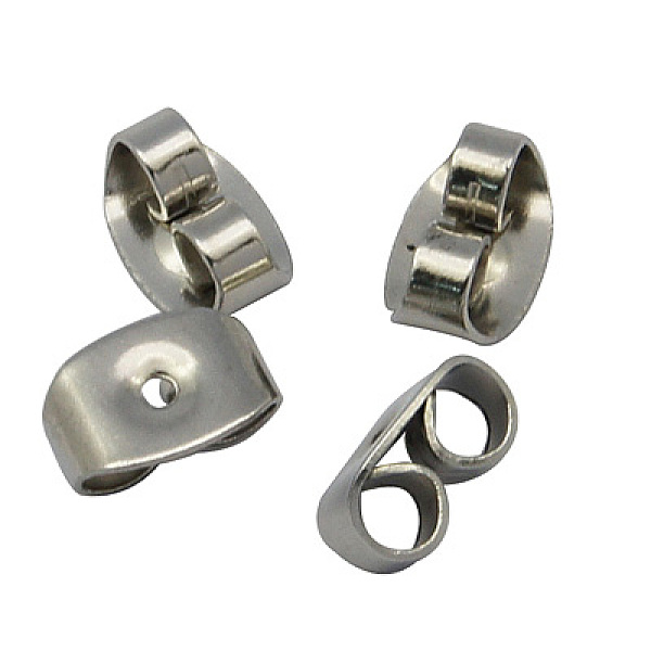PandaHall 304 Stainless Steel Ear Nuts, Friction Earring Backs for Stud Earrings, Size: about 4.5mm wide, 6.5mm long, 3.2mm thick, hole...
PandaHall 304 Stainless Steel Ear Nuts, Friction Earring Backs for Stud Earrings, Size: about 4.5mm wide, 6.5mm long, 3.2mm thick, hole...
