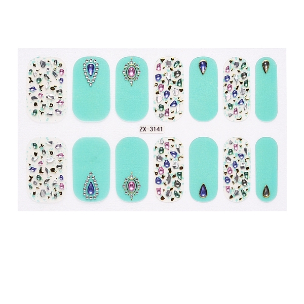 PandaHall Full Cover Nail Stickers, 3D Nail Decals, Self-Adhesive, with Glass & Rhinestone & Plastic, for Nail Tips Decorations, Turquoise..., Green
PandaHall Full Cover Nail Stickers, 3D Nail Decals, Self-Adhesive, with Glass & Rhinestone & Plastic, for Nail Tips Decorations, Turquoise..., Green