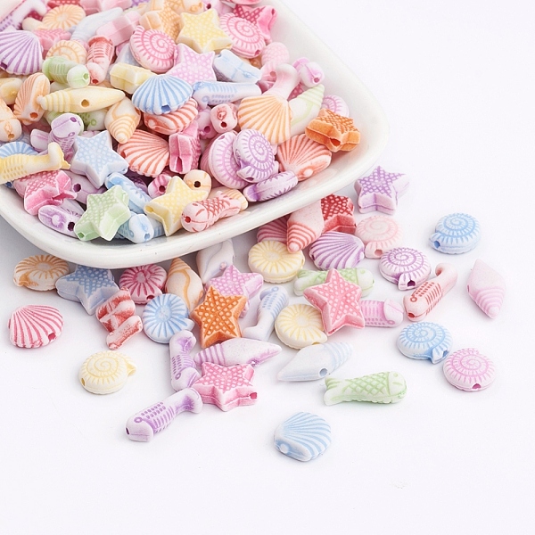 PandaHall Craft Style Acrylic Beads, Ocean Style Beads, Mixed Color, 10~15x6~11x4~5mm, Hole: 2mm, about 1400pcs/500g Acrylic Shell Shape..., Multicolor
PandaHall Craft Style Acrylic Beads, Ocean Style Beads, Mixed Color, 10~15x6~11x4~5mm, Hole: 2mm, about 1400pcs/500g Acrylic Shell Shape..., Multicolor