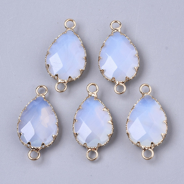 PandaHall Opalite Links connectors, with Golden Tone Brass Open Back Settings, Faceted, Teardrop, 26.5~27.5x14x6mm, Hole: 2mm Opalite..., Clear
PandaHall Opalite Links connectors, with Golden Tone Brass Open Back Settings, Faceted, Teardrop, 26.5~27.5x14x6mm, Hole: 2mm Opalite..., Clear