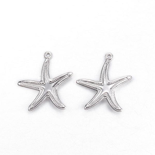 PandaHall 201 Stainless Steel Pendants, Starfish/Sea Stars, Stainless Steel Color, 22x20.5x2.5mm, Hole: 1.2mm 201 Stainless Steel Starfish
PandaHall 201 Stainless Steel Pendants, Starfish/Sea Stars, Stainless Steel Color, 22x20.5x2.5mm, Hole: 1.2mm 201 Stainless Steel Starfish