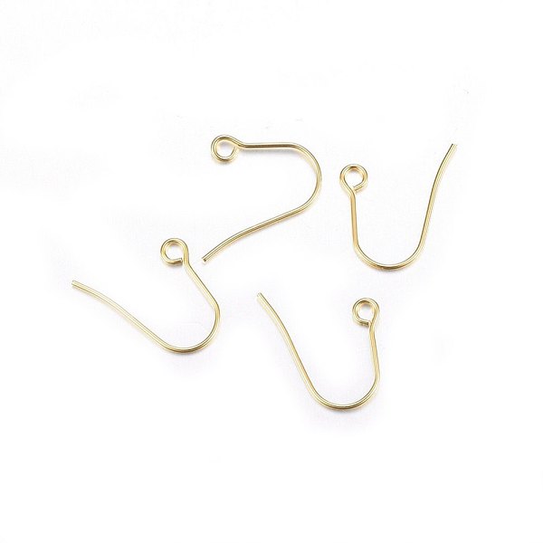 PandaHall 304 Stainless Steel Earring Hooks, Ear Wire, with Horizontal Loop, Golden, 15x19x0.7mm, Hole: 2mm, 21 Gauge, Pin: 0.7mm 304...
PandaHall 304 Stainless Steel Earring Hooks, Ear Wire, with Horizontal Loop, Golden, 15x19x0.7mm, Hole: 2mm, 21 Gauge, Pin: 0.7mm 304...