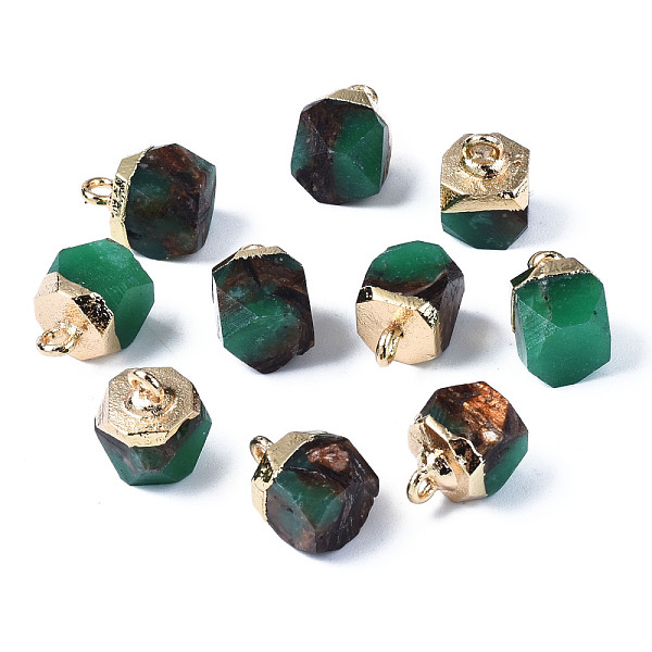 PandaHall Assembled Synthetic Bronzite and Aqua Terra Jasper Charms, with Light Gold Brass Loop, Faceted, Octagon, 11~13x8~9x8~9mm, Hole...
PandaHall Assembled Synthetic Bronzite and Aqua Terra Jasper Charms, with Light Gold Brass Loop, Faceted, Octagon, 11~13x8~9x8~9mm, Hole...