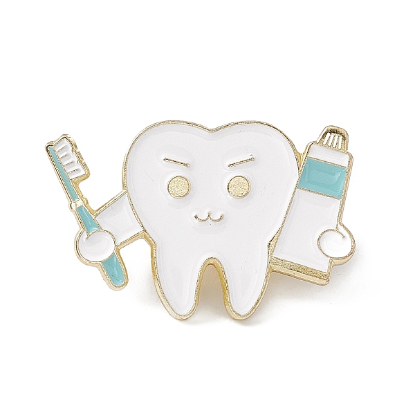 PandaHall Cartoon Teeth Enamel Pin, Light Gold Alloy Oral Health Brooch for Backpack Clothes, Brush Pattern, 29x30x2mm, Pin: 1.3mm...
PandaHall Cartoon Teeth Enamel Pin, Light Gold Alloy Oral Health Brooch for Backpack Clothes, Brush Pattern, 29x30x2mm, Pin: 1.3mm...