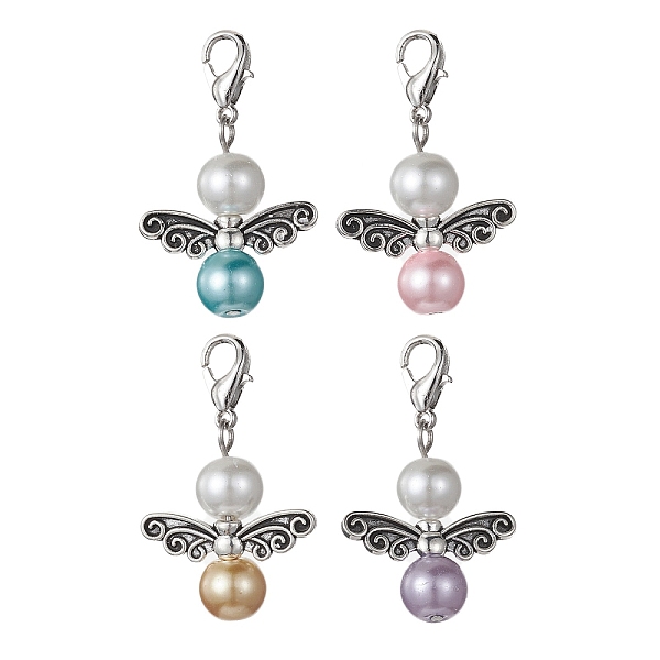 PandaHall Angel Alloy & Glass Pearl Round Bead Pendant Decorations, with Alloy Lobster Claw Clasps, Mixed Color, 34.5mm Glass Angel & Fairy..., Multicolor
PandaHall Angel Alloy & Glass Pearl Round Bead Pendant Decorations, with Alloy Lobster Claw Clasps, Mixed Color, 34.5mm Glass Angel & Fairy..., Multicolor