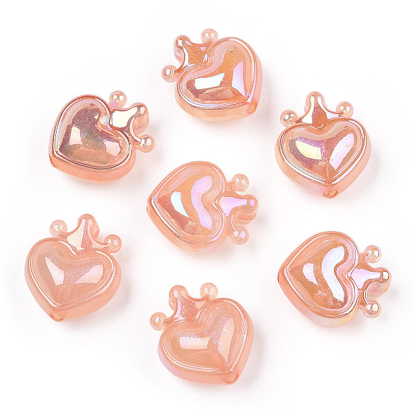 PandaHall UV Plating Rainbow Iridescent Acrylic Beads, with Glitter Powder, Heart with Crown, Light Salmon, 24.5x21.5x14mm, Hole: 3mm...
PandaHall UV Plating Rainbow Iridescent Acrylic Beads, with Glitter Powder, Heart with Crown, Light Salmon, 24.5x21.5x14mm, Hole: 3mm...