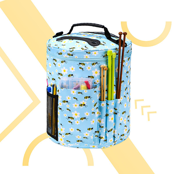 PandaHall Oxford Zipper Knitting Bag, Yarn Storage Organizer, Crochet Hooks & Knitting Needles Bag, Light Sky Blue, 30cm, Inner Diameter...
PandaHall Oxford Zipper Knitting Bag, Yarn Storage Organizer, Crochet Hooks & Knitting Needles Bag, Light Sky Blue, 30cm, Inner Diameter...