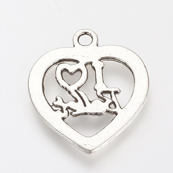 PandaHall Tibetan Style Alloy Pendants, Heart with Word I love Ballet, Cadmium Free & Lead Free, Antique Silver, 24.5x21x1.5mm, Hole: 2mm...
PandaHall Tibetan Style Alloy Pendants, Heart with Word I love Ballet, Cadmium Free & Lead Free, Antique Silver, 24.5x21x1.5mm, Hole: 2mm...