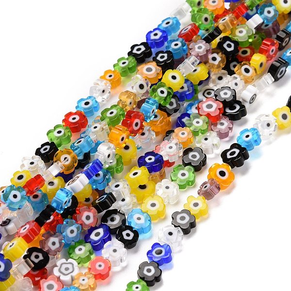 PandaHall Handmade Millefiori Glass Bead Strands, Flower, Mixed Color, 5.5~8x2.5mm, Hole: 1mm, about 64~67pcs/strand, 15.75 inch~16.34 inch..., Multicolor
PandaHall Handmade Millefiori Glass Bead Strands, Flower, Mixed Color, 5.5~8x2.5mm, Hole: 1mm, about 64~67pcs/strand, 15.75 inch~16.34 inch..., Multicolor
