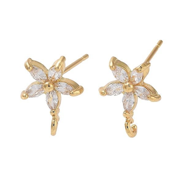 PandaHall Brass Micro Pave Cubic Zirconia Studs Earring Findings, Long-Lasting Plated, Lead Free & Cadmium Free, Flower, Real 18K Gold..., Clear
PandaHall Brass Micro Pave Cubic Zirconia Studs Earring Findings, Long-Lasting Plated, Lead Free & Cadmium Free, Flower, Real 18K Gold..., Clear