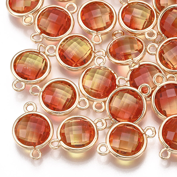 PandaHall Glass Links connectors, with Brass Findings, Faceted, Flat Round, Golden, Colorful, 17.5x11.5x5mm, Hole: 1.5mm Glass Flat Round
PandaHall Glass Links connectors, with Brass Findings, Faceted, Flat Round, Golden, Colorful, 17.5x11.5x5mm, Hole: 1.5mm Glass Flat Round