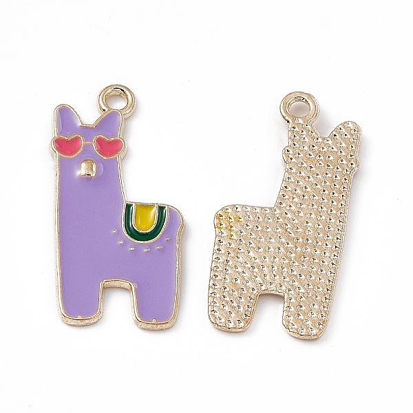 PandaHall Alloy Enamel Pendants, Light Gold, Alpaca Charm, Light Gold, Medium Purple, 27.5x13x1mm, Hole: 1.8mm Alloy+Enamel Other Animal
PandaHall Alloy Enamel Pendants, Light Gold, Alpaca Charm, Light Gold, Medium Purple, 27.5x13x1mm, Hole: 1.8mm Alloy+Enamel Other Animal