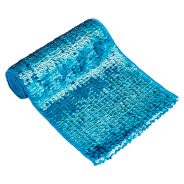 PandaHall Polyester & PET Reversible Sequin Fabric, for Dress Performance Stage, Deep Sky Blue, 21x0.35cm, 1m/pc Polyester Rectangle
PandaHall Polyester & PET Reversible Sequin Fabric, for Dress Performance Stage, Deep Sky Blue, 21x0.35cm, 1m/pc Polyester Rectangle