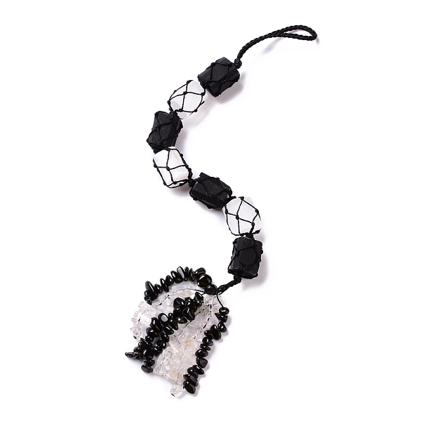 PandaHall Natural Gemstone Big Pendant Decorations, with Nylon Thread, 315~320x17mm Obsidian Black
PandaHall Natural Gemstone Big Pendant Decorations, with Nylon Thread, 315~320x17mm Obsidian Black