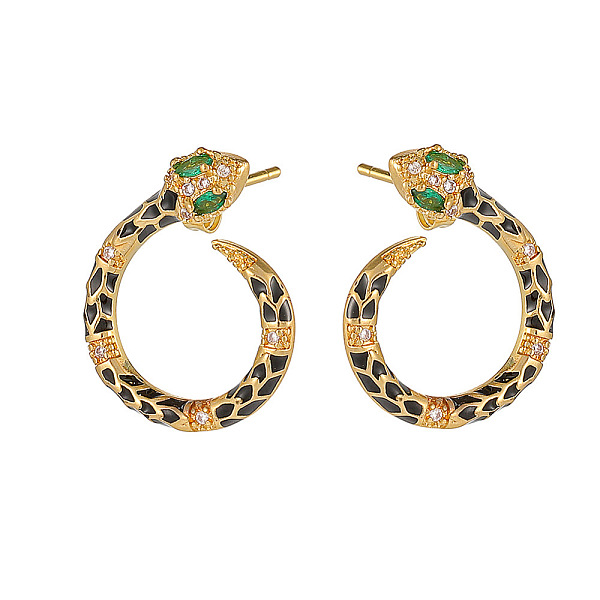 PandaHall Cubic Zirconia Snake Stud Earrings with Enamel, Golden Plated Brass Jewelry for Women, Black, 20.5x17mm Cubic Zirconia Snake Black
PandaHall Cubic Zirconia Snake Stud Earrings with Enamel, Golden Plated Brass Jewelry for Women, Black, 20.5x17mm Cubic Zirconia Snake Black