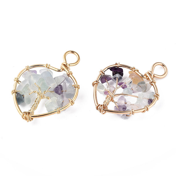PandaHall Natural Fluorite Pendants, Golden Tone Brass Wire Wrapped, Tree, Heart, 37~38.5x26~27x5.5~7.5mm, Hole: 4mm Fluorite Heart
PandaHall Natural Fluorite Pendants, Golden Tone Brass Wire Wrapped, Tree, Heart, 37~38.5x26~27x5.5~7.5mm, Hole: 4mm Fluorite Heart