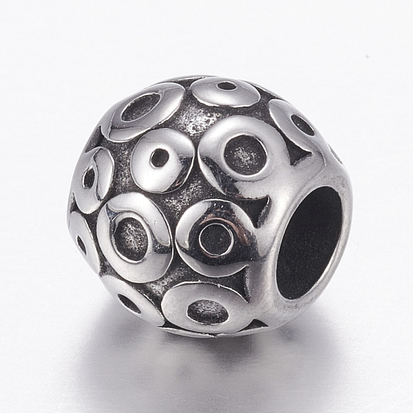 PandaHall 304 Stainless Steel European Beads, Large Hole Beads, Rondelle, Antique Silver, 11x10mm, Hole: 5mm 304 Stainless Steel Rondelle
PandaHall 304 Stainless Steel European Beads, Large Hole Beads, Rondelle, Antique Silver, 11x10mm, Hole: 5mm 304 Stainless Steel Rondelle