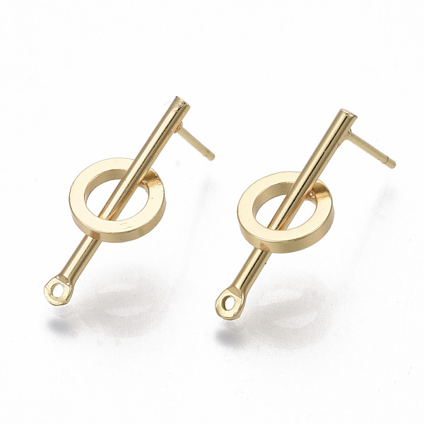 PandaHall Brass Stud Earring Findings, with Loops, Nickel Free, Bar with Ring, Real 18K Gold Plated, 20.5x8mm, Hole: 1mm, Pin: 0.7mm Brass...
PandaHall Brass Stud Earring Findings, with Loops, Nickel Free, Bar with Ring, Real 18K Gold Plated, 20.5x8mm, Hole: 1mm, Pin: 0.7mm Brass...