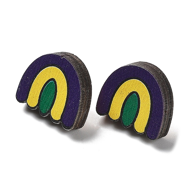 PandaHall Printing Wood Stud Earrings for Women, with 316 Stainless Steel Pins, Rainbow, Colorful, 14x16mm Wood Rainbow
PandaHall Printing Wood Stud Earrings for Women, with 316 Stainless Steel Pins, Rainbow, Colorful, 14x16mm Wood Rainbow