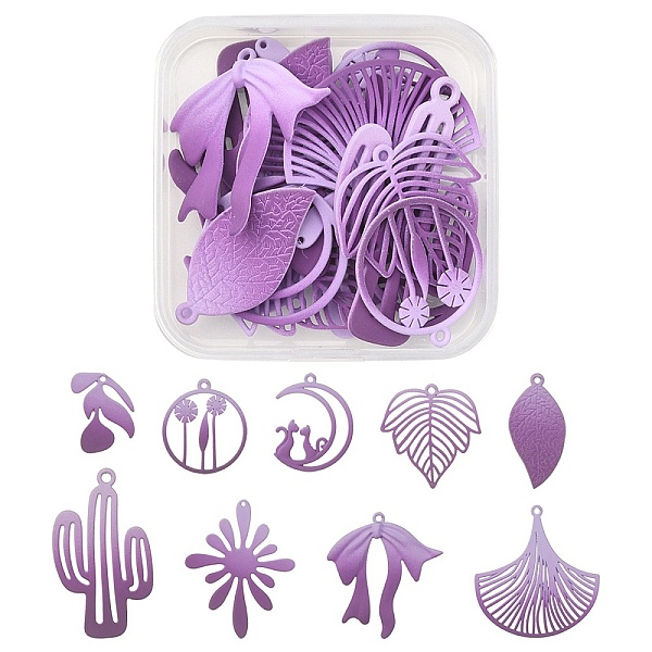 PandaHall 1 Set Spray Painted Alloy Charms, Flower & Leaf & Bowknot & Cactus & Moon, Medium Purple, 21~44.5x15~33.5x1~2.5mm, Hole: 1.2~1.5mm...
PandaHall 1 Set Spray Painted Alloy Charms, Flower & Leaf & Bowknot & Cactus & Moon, Medium Purple, 21~44.5x15~33.5x1~2.5mm, Hole: 1.2~1.5mm...