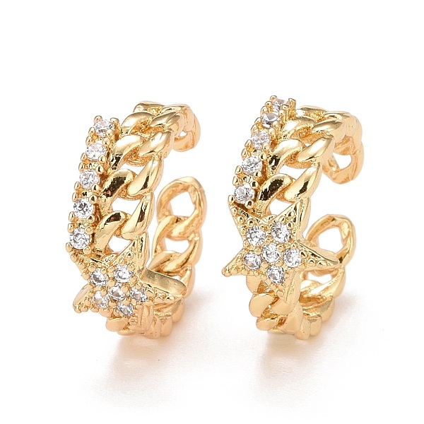 PandaHall Cubic Zirconia Star Cuff Earrings, Real 18K Gold Plated Brass Jewelry for Non Piercing, Lead Free & Cadmium Free, Clear, Inner...
PandaHall Cubic Zirconia Star Cuff Earrings, Real 18K Gold Plated Brass Jewelry for Non Piercing, Lead Free & Cadmium Free, Clear, Inner...