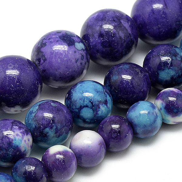 PandaHall Synthetic Ocean White Jade Beads Strands, Purple & Blue Rain Flower Jade, Dyed, Round, Dark Slate Blue, 6~7mm, Hole: 1mm, about...
PandaHall Synthetic Ocean White Jade Beads Strands, Purple & Blue Rain Flower Jade, Dyed, Round, Dark Slate Blue, 6~7mm, Hole: 1mm, about...