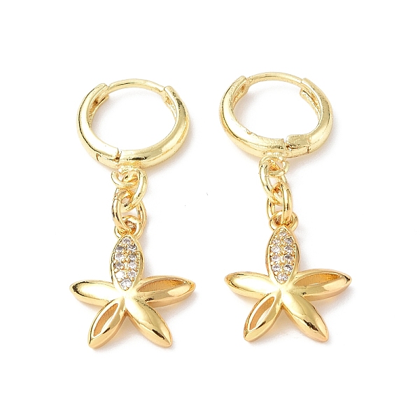 PandaHall Clear Cubic Zirconia Flower Dangle Hoop Earrings, Rack Plating Brass Jewelry for Women, Golden, 35mm, Pin: 0.9mm Cubic Zirconia
PandaHall Clear Cubic Zirconia Flower Dangle Hoop Earrings, Rack Plating Brass Jewelry for Women, Golden, 35mm, Pin: 0.9mm Cubic Zirconia