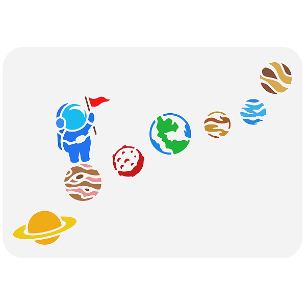PandaHall Plastic Drawing Painting Stencils Templates, for Painting on Scrapbook Fabric Tiles Floor Furniture Wood, Rectangle, Spaceman...
PandaHall Plastic Drawing Painting Stencils Templates, for Painting on Scrapbook Fabric Tiles Floor Furniture Wood, Rectangle, Spaceman...
