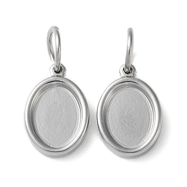 PandaHall 304 Stainless Steel Pendant Cabochon Settings, with Jump Rings, Oval, Stainless Steel Color, Tray: 8x6mm, 12x8x2mm, Hole: 4mm 304...
PandaHall 304 Stainless Steel Pendant Cabochon Settings, with Jump Rings, Oval, Stainless Steel Color, Tray: 8x6mm, 12x8x2mm, Hole: 4mm 304...