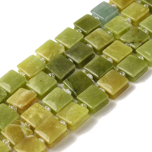 PandaHall Natural TaiWan Jade Beads Strands, Square, with Seed Beads, 10~10.5x10~10.5x5~5.5mm, Hole: 1.6mm, about 32pcs/strand, 15.16~15.35...
PandaHall Natural TaiWan Jade Beads Strands, Square, with Seed Beads, 10~10.5x10~10.5x5~5.5mm, Hole: 1.6mm, about 32pcs/strand, 15.16~15.35...