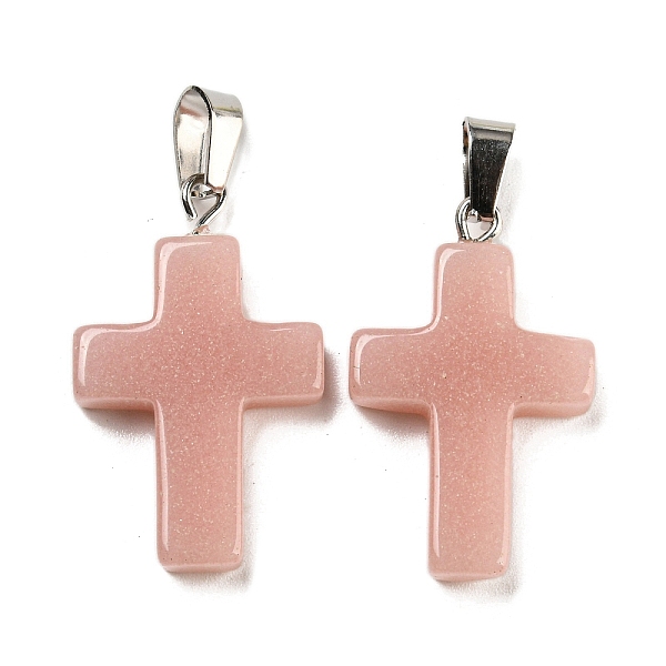 PandaHall Synthetic Luminous Stone Dyed Pendants, Glow in the Dark Cross Charms with Platinum Plated Iron Snap on Bails, Light Coral...
PandaHall Synthetic Luminous Stone Dyed Pendants, Glow in the Dark Cross Charms with Platinum Plated Iron Snap on Bails, Light Coral...