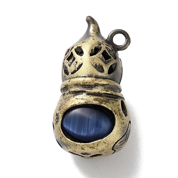 PandaHall Brass Pendants, with Cat Eye, Cadmium Free & Lead Free, Gourd, Midnight Blue, 23x12.5x11.5mm, Hole: 1.8mm Brass Others
PandaHall Brass Pendants, with Cat Eye, Cadmium Free & Lead Free, Gourd, Midnight Blue, 23x12.5x11.5mm, Hole: 1.8mm Brass Others