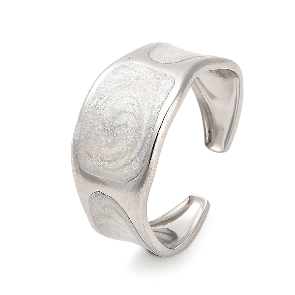 PandaHall 304 Stainless Steel Wide Band Open Cuff Ring for Women, with Enamel, Stainless Steel Color, Adjustable 304 Stainless Steel White
PandaHall 304 Stainless Steel Wide Band Open Cuff Ring for Women, with Enamel, Stainless Steel Color, Adjustable 304 Stainless Steel White