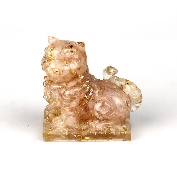 PandaHall Resin Tiger Display Decoration, with Gold Foil & Natural Rose Quartz Chips inside Statues for Home Office Decorations, 70x40x65mm...
PandaHall Resin Tiger Display Decoration, with Gold Foil & Natural Rose Quartz Chips inside Statues for Home Office Decorations, 70x40x65mm...