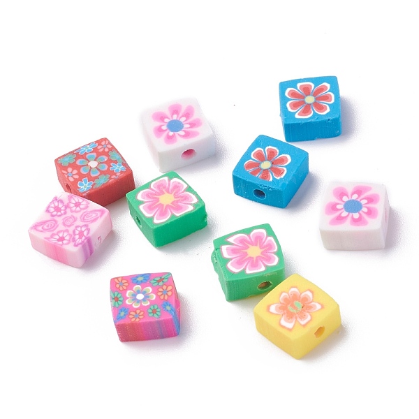PandaHall Handmade Polymer Clay Beads, Square with Flower Pattren, Mixed Color, 10x10x4.5mm, Hole: 2mm Polymer Clay Square Multicolor
PandaHall Handmade Polymer Clay Beads, Square with Flower Pattren, Mixed Color, 10x10x4.5mm, Hole: 2mm Polymer Clay Square Multicolor