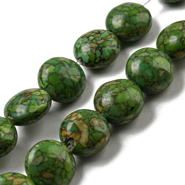 PandaHall Dyed Synthetic Turquoise Beads Strands, Flat Round, Olive Drab, 8x5.5mm, Hole: 1mm, about 48pcs/strand, 15.63 inch(39.7cm)...
PandaHall Dyed Synthetic Turquoise Beads Strands, Flat Round, Olive Drab, 8x5.5mm, Hole: 1mm, about 48pcs/strand, 15.63 inch(39.7cm)...
