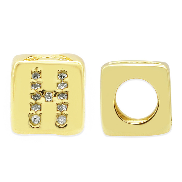 PandaHall Brass Micro Pave Clear Cubic Zirconia European Beads, Cube with Letter, Letter.H, 8.5x8.5x8.5mm, Hole: 5mm, 3pcs/bag Brass Letter...
PandaHall Brass Micro Pave Clear Cubic Zirconia European Beads, Cube with Letter, Letter.H, 8.5x8.5x8.5mm, Hole: 5mm, 3pcs/bag Brass Letter...